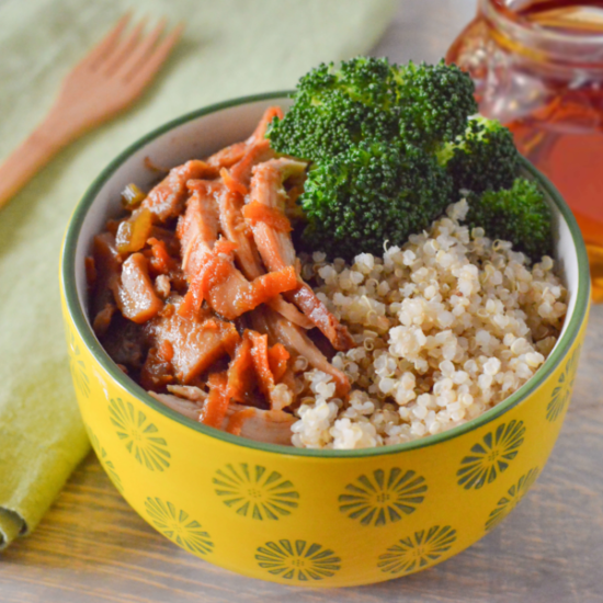 Slow Cooked Honey Sesame Chicken with Quinoa