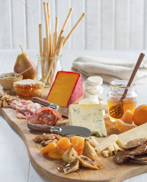 Honey Fruit and Cheese Board Vertical - cropped