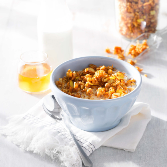 DIY Honey Nut Puffed Cereal