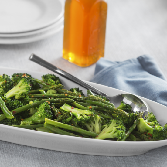 Hot 'n Sweet Broccoli and Asparagus