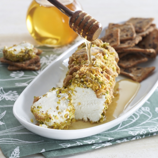 Fig and Pistachio Studded Goat Cheese