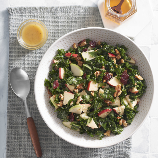 Kale and Apple Salad with Honey Dijon Dressing