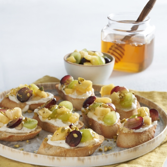 Pineapple Grape Bruschetta with Honey Orange… | National Honey Board