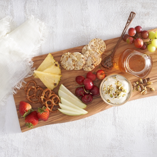 Fruit Food Board with Honey-Spiked Cream Cheese