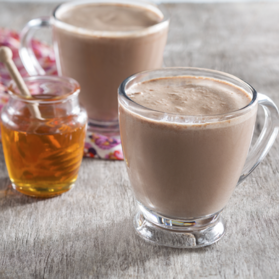 Peanut Butter Hot Chocolate with Honey