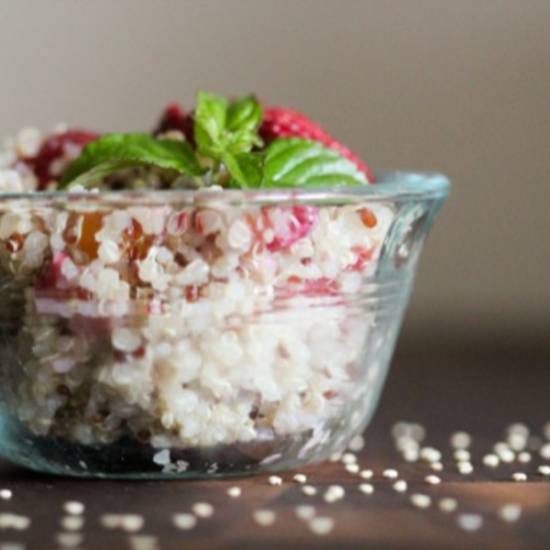 Fruit and Mint Quinoa Salad with Honey-Lime Dressing