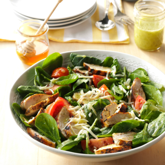 Grilled Chicken Salad with Honey-Jalapeno Vinaigrette