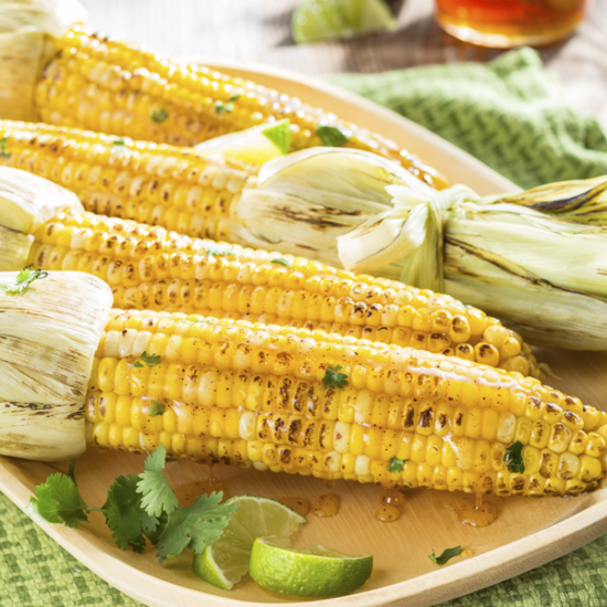 Grilled Corn with Spiced Honey Butter