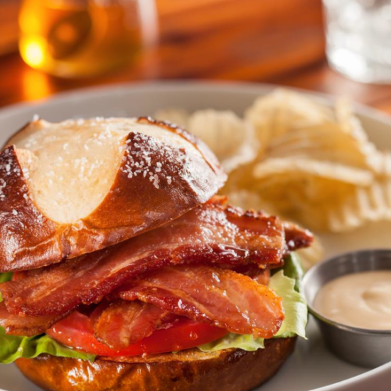 Honey-Candied Bacon & Lettuce Sandwich