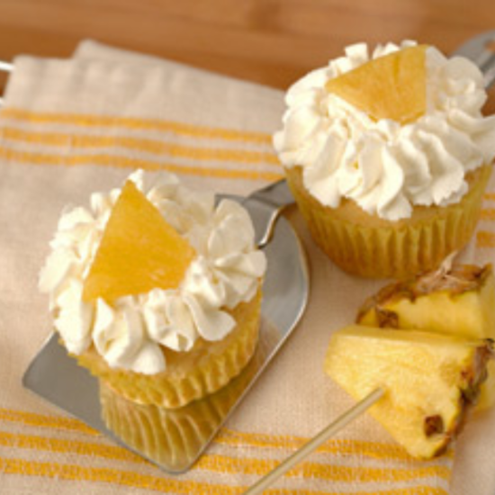 Honey Roasted Pineapple Cupcakes