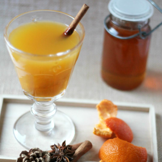 Spiced Mandarin Orange Tea with Honey